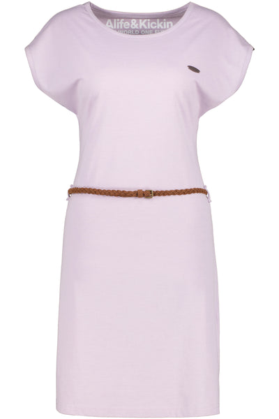 Damen Freizeitkleid ElliAK A - Weiche Jerseyqualität mit figurbetonter Passform Violett