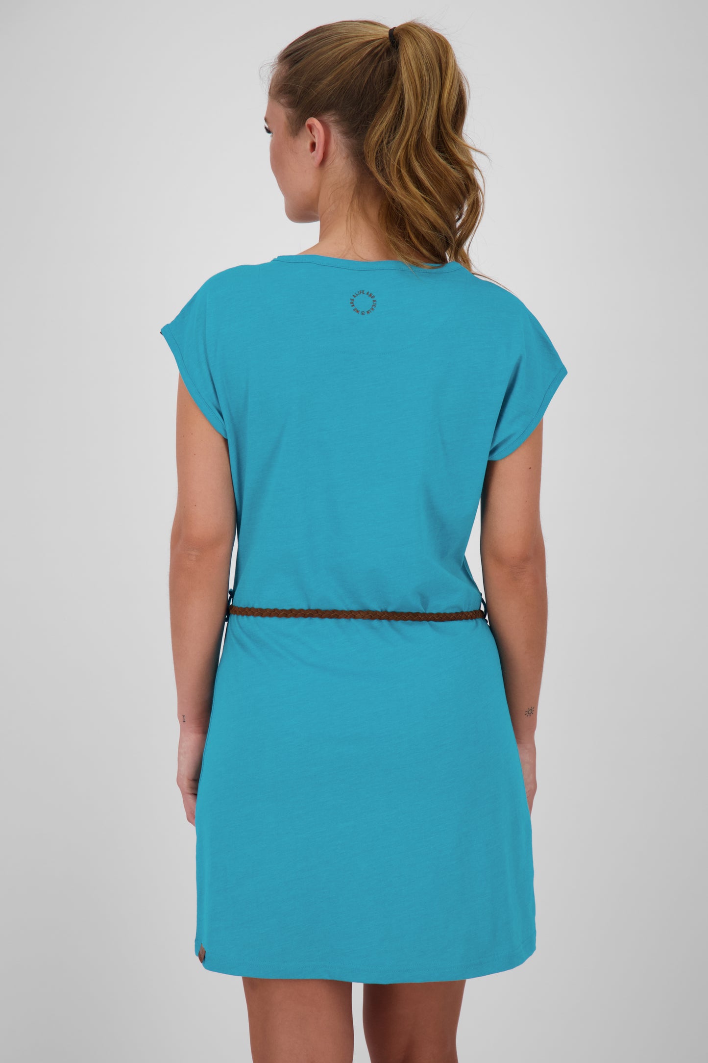 Damen Freizeitkleid ElliAK A - Weiche Jerseyqualität mit figurbetonter Passform Blau
