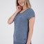 Gemustertes Damenshirt CocoAK B Dunkelblau