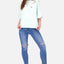 RubyAK Z - ein maritimes T-Shirt mit Streifen für Damen Hellgrün