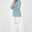 Maritimes Flair - Das Damen Langarmshirt VickyAK Z mit Streifen Grau