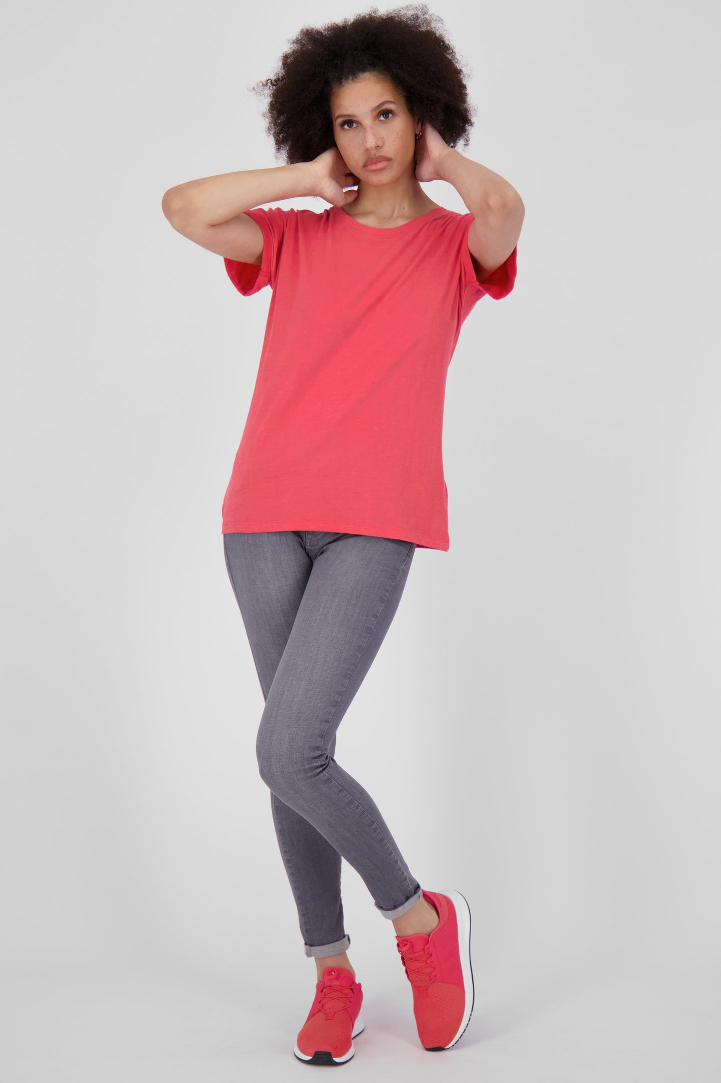 MalaikaAK A T-Shirt: Sportlicher Style für Damen Rot