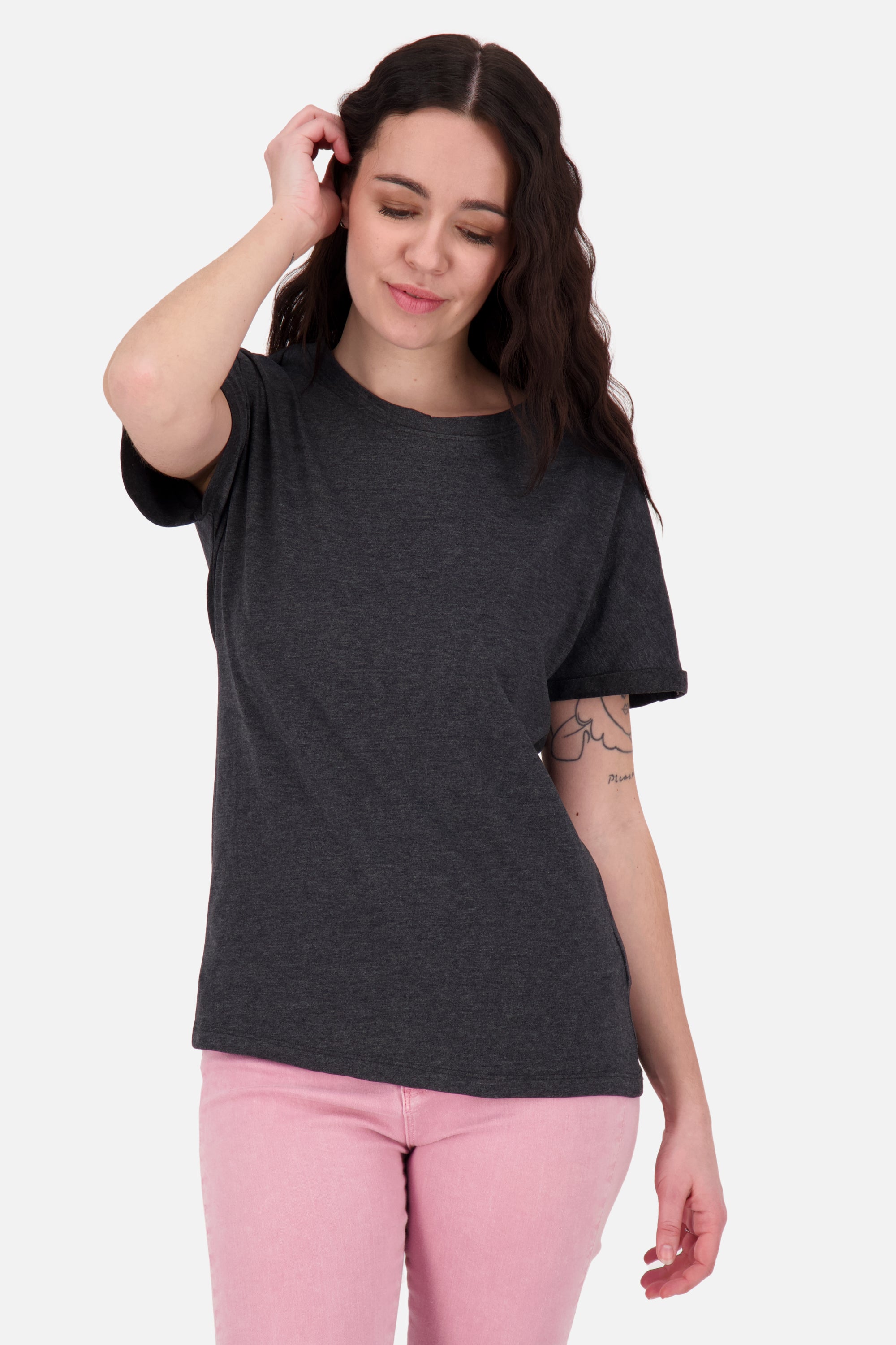 Lässiger Sommerlook T-Shirt MalaikaAK A Damen Schwarz