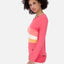 CliaAK A Langarmshirt Damen: Colourblocking-Streifen für einen einzigartigen Look Rot