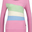 CliaAK A Langarmshirt Damen: Colourblocking-Streifen für einen einzigartigen Look Pink