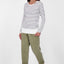 Maritimes Damen Langarmshirt mit Streifen ConnyAK Z Weiß