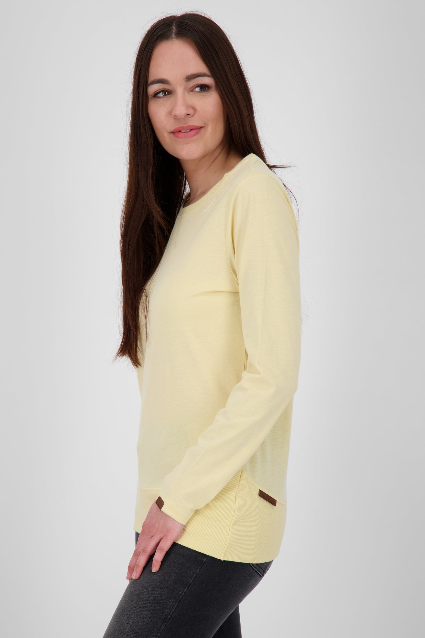 CoralieAK A Damen Langarmshirt in verschiedenen Farben Gelb