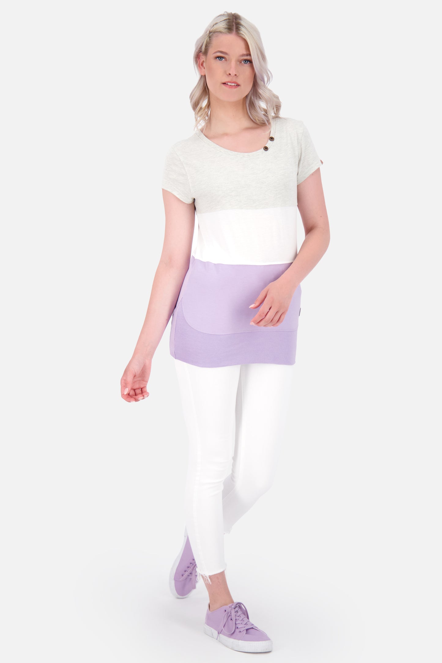 Figurbetontes Kurzarmshirt für Damen - CoriAK A  Violett