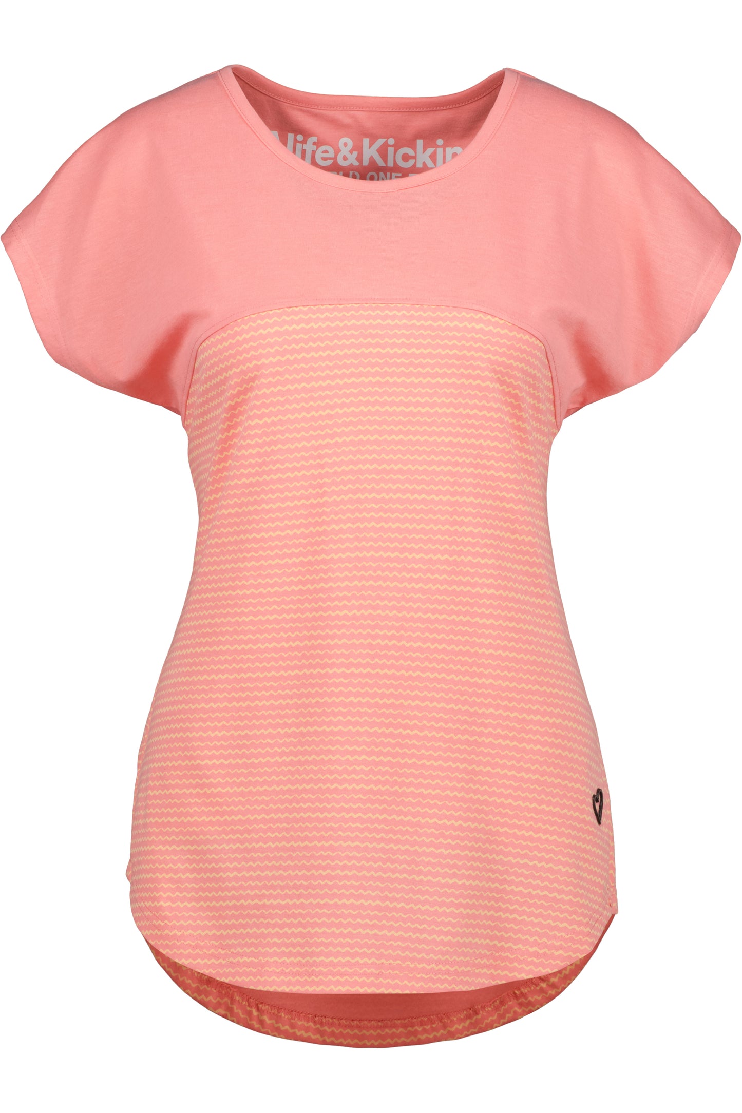 Kombinationsstarkes Damen Freizeitshirt für den Sommer - ClarettaAK B  Orange