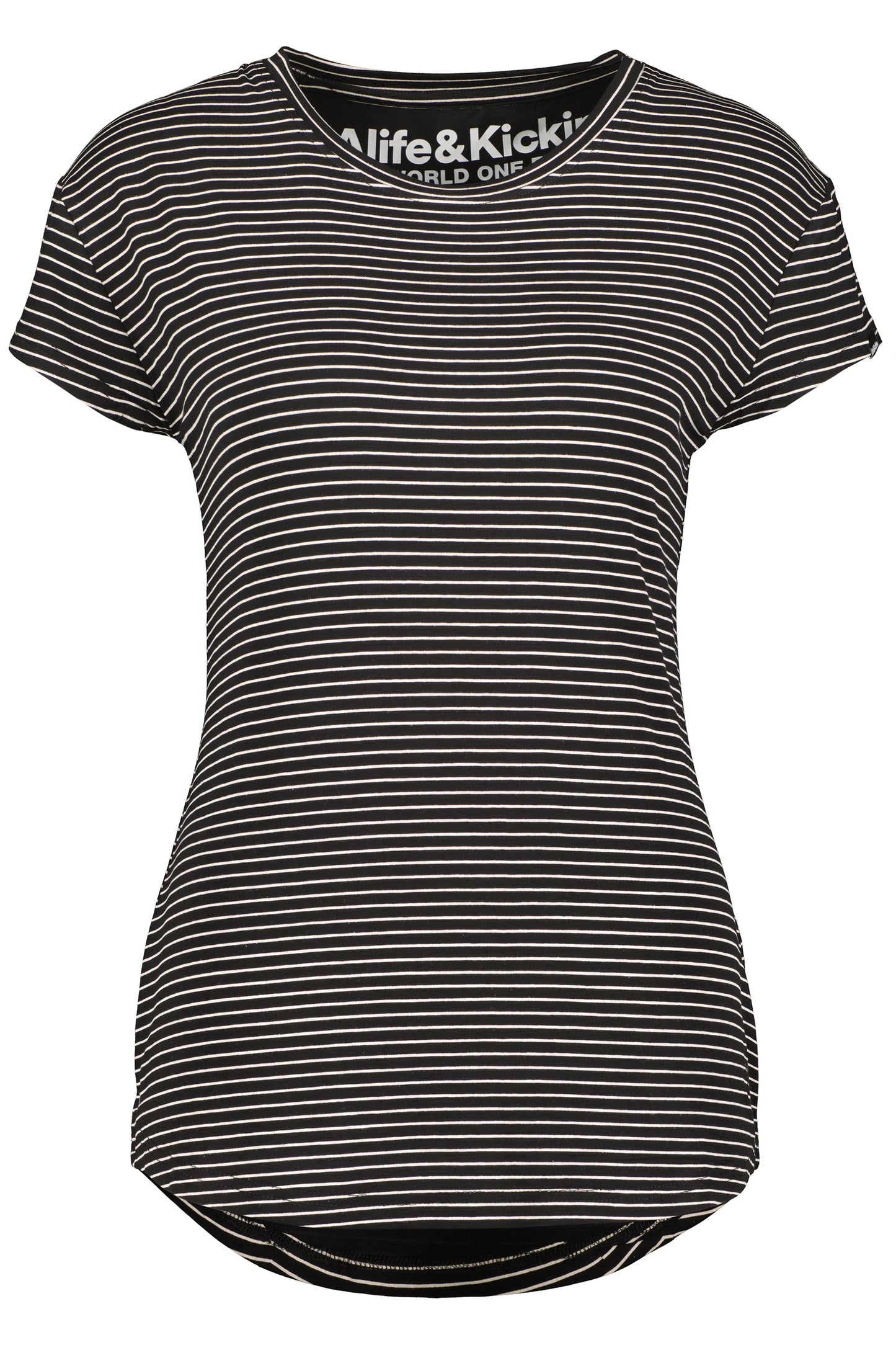 Streifen-Shirt MimmyAK Z für Damen - Leichtigkeit und zeitloses Design Schwarz