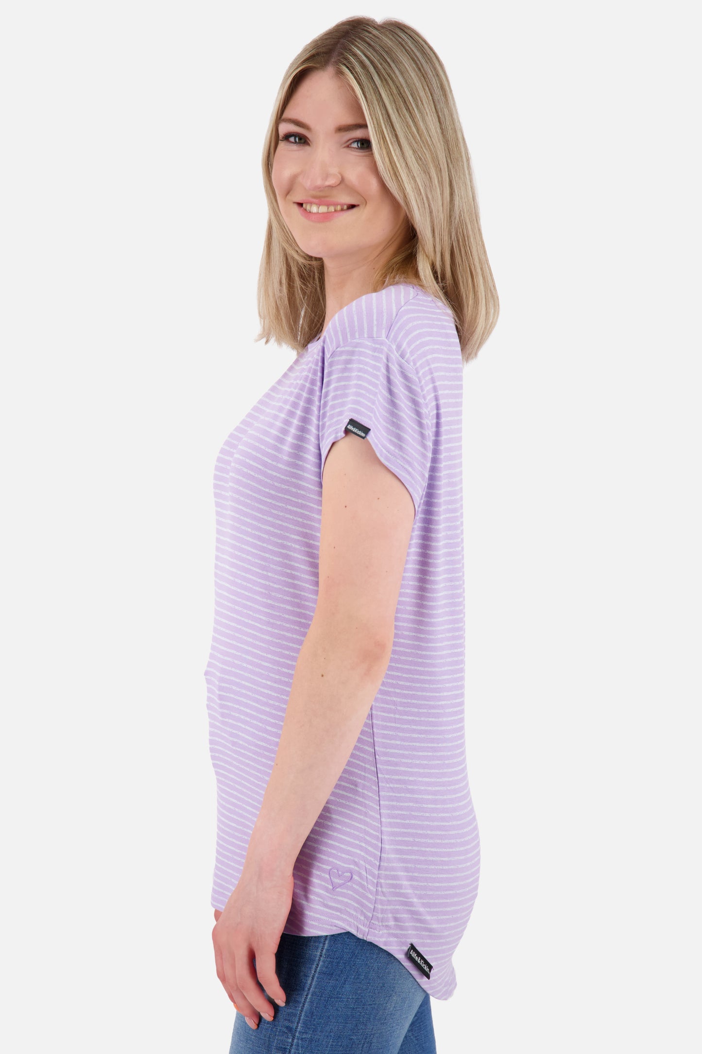 MimmyAK Z - Gestreiftes Damen-Shirt für sonnige Tage Violett