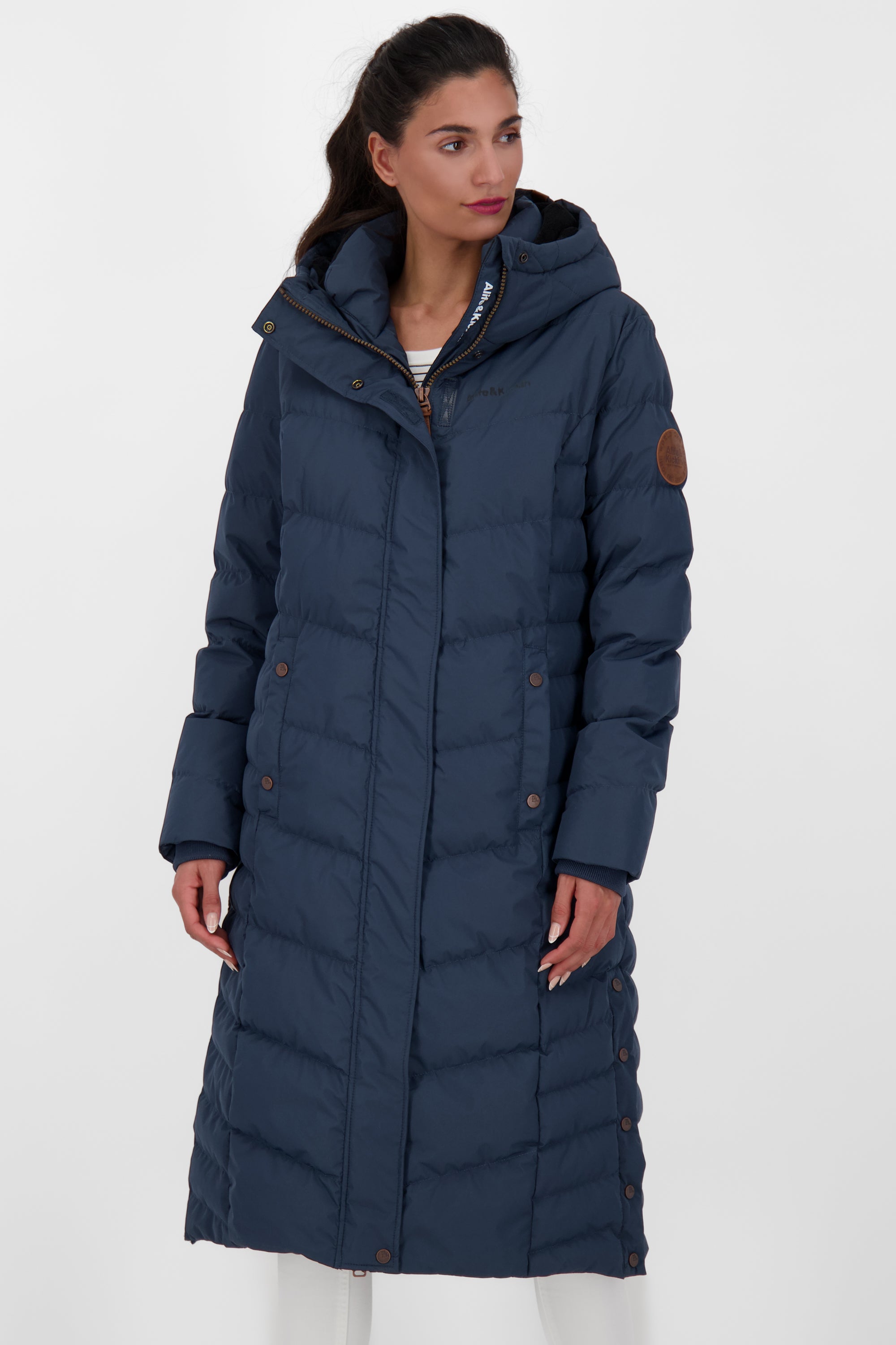 JuaAK A Winterjacke Damen  Dunkelblau