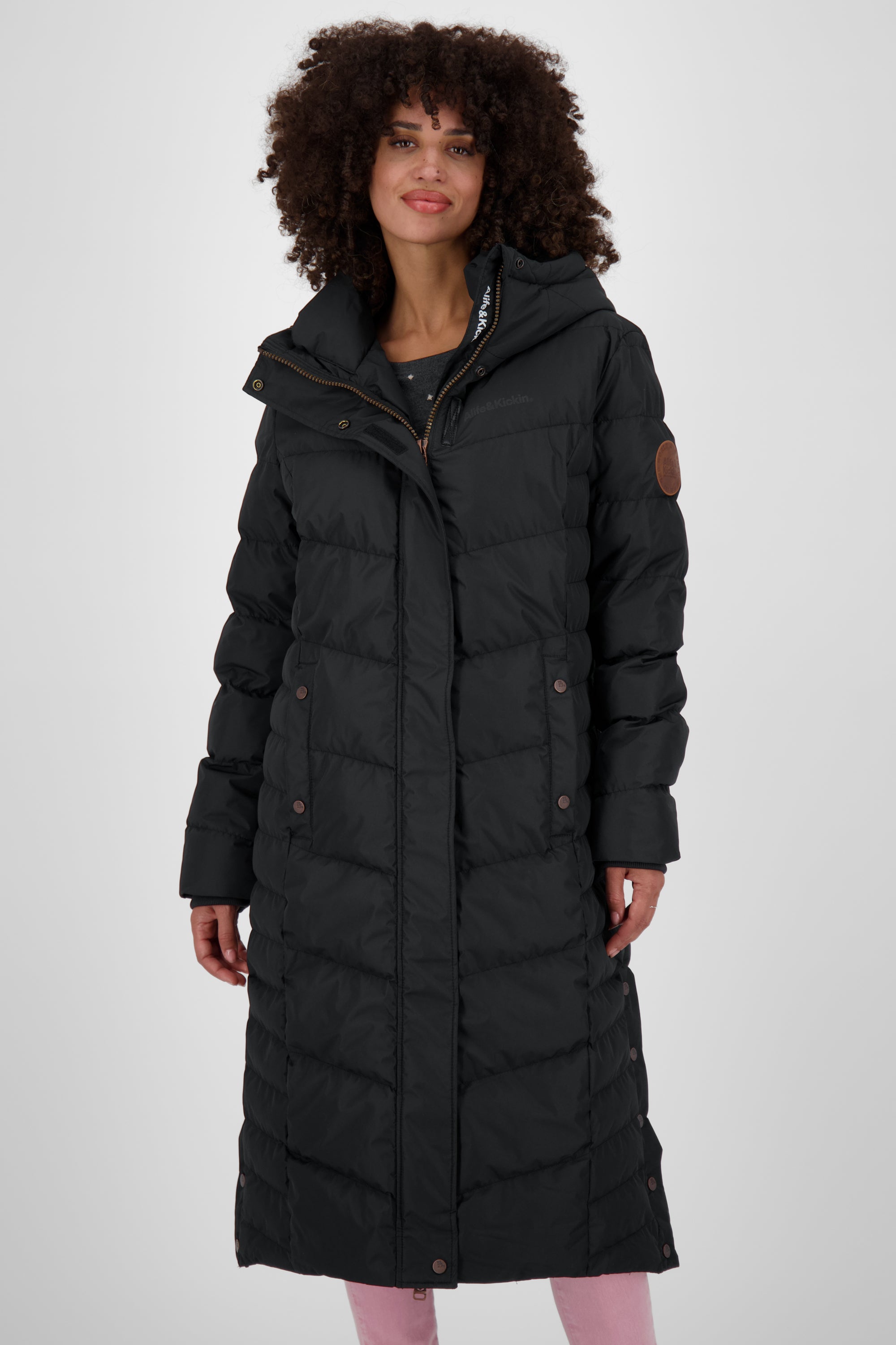 JuaAK A Winterjacke Damen Schwarz