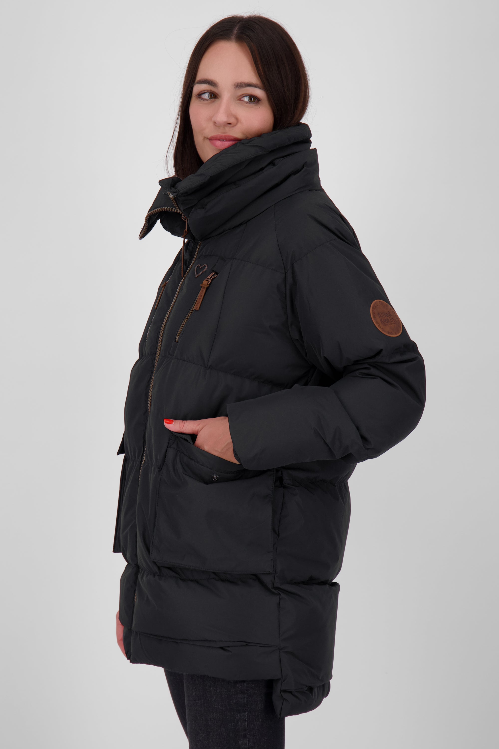 AnitaAK A Winterjacke Damen  Schwarz