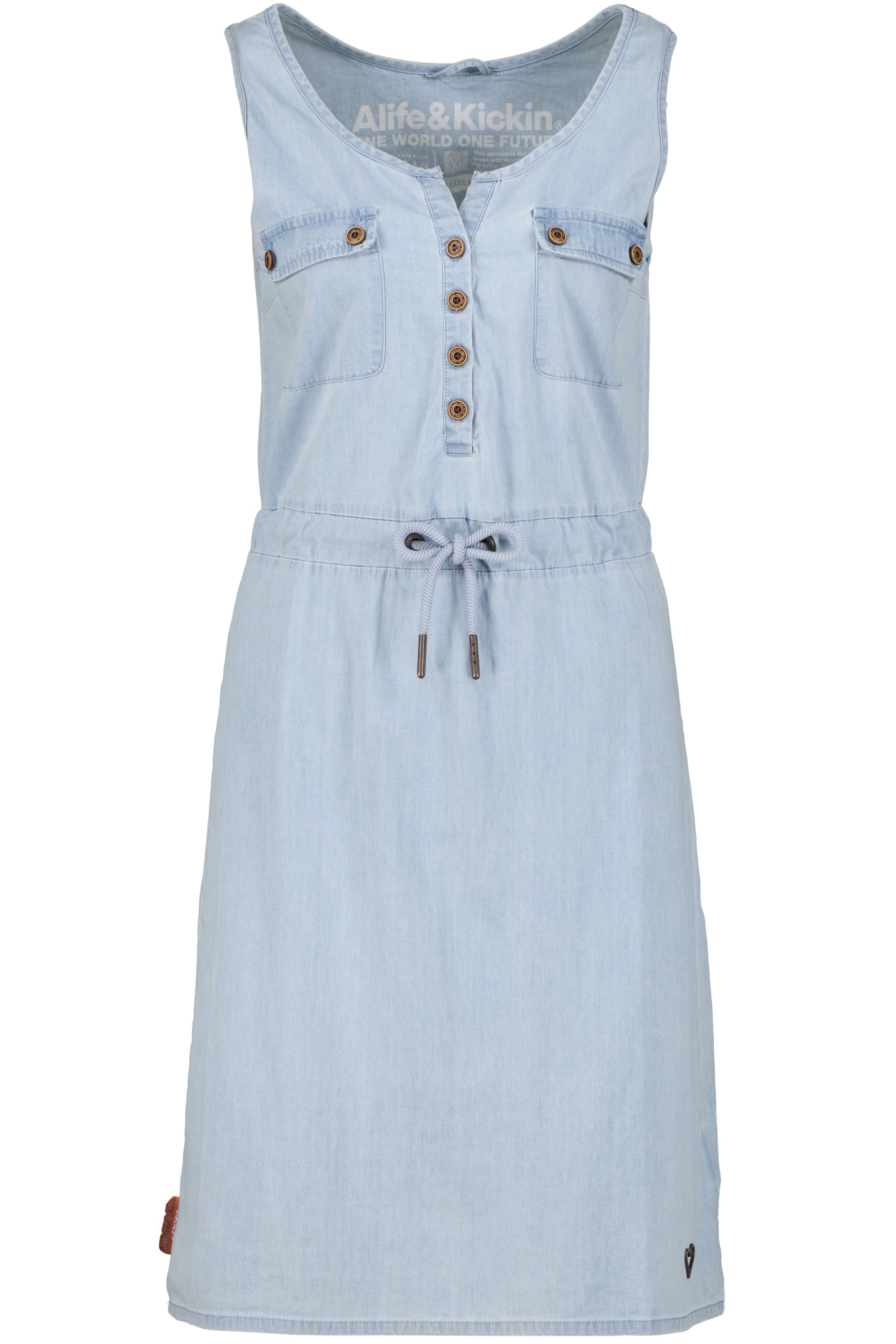 Lässiges Denim-Trägerkleid DorisAK DNM von Alife and Kickin für Damen Hellblau