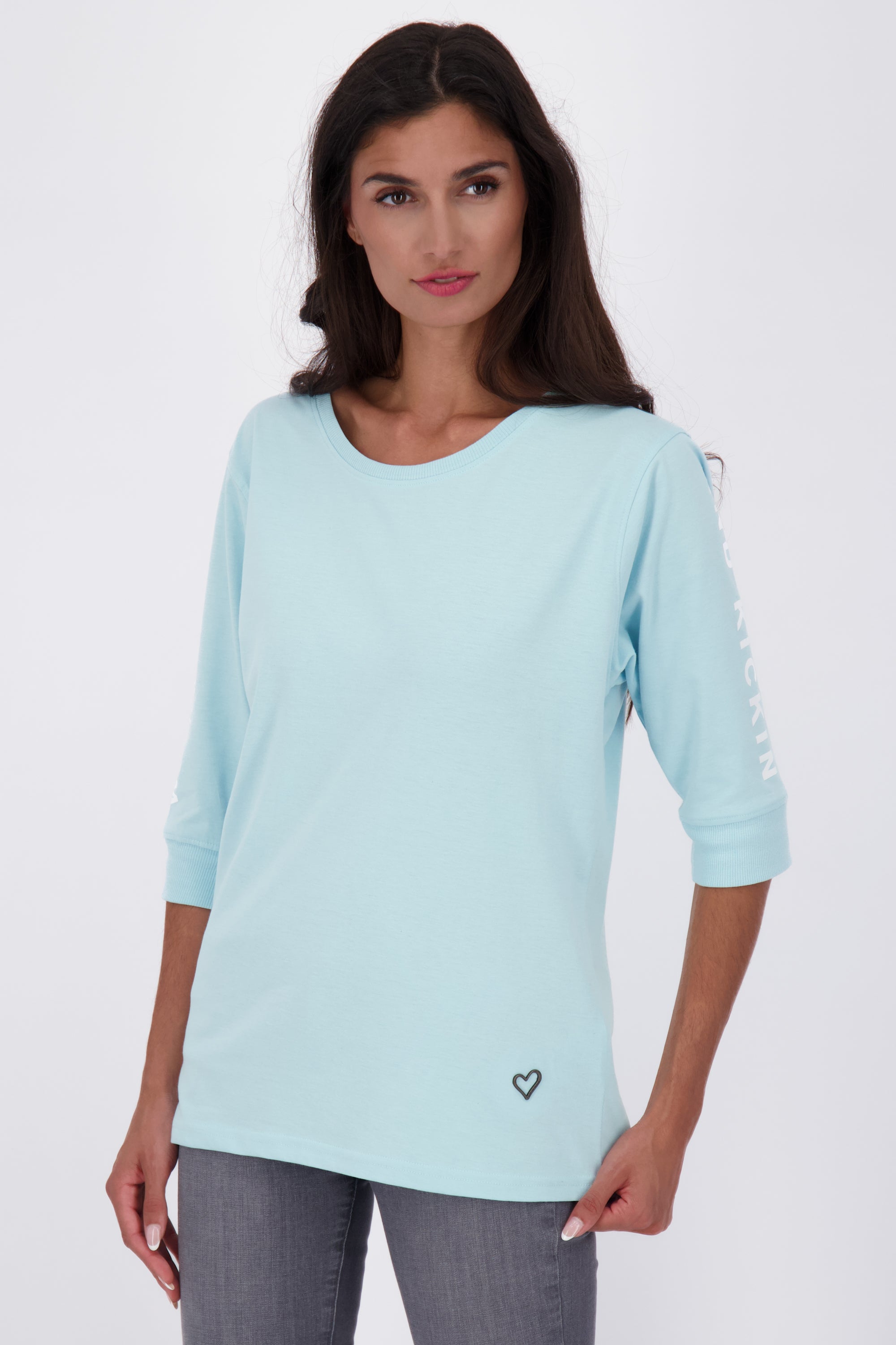 ClaudeAK A T-Shirt Damen  Hellblau