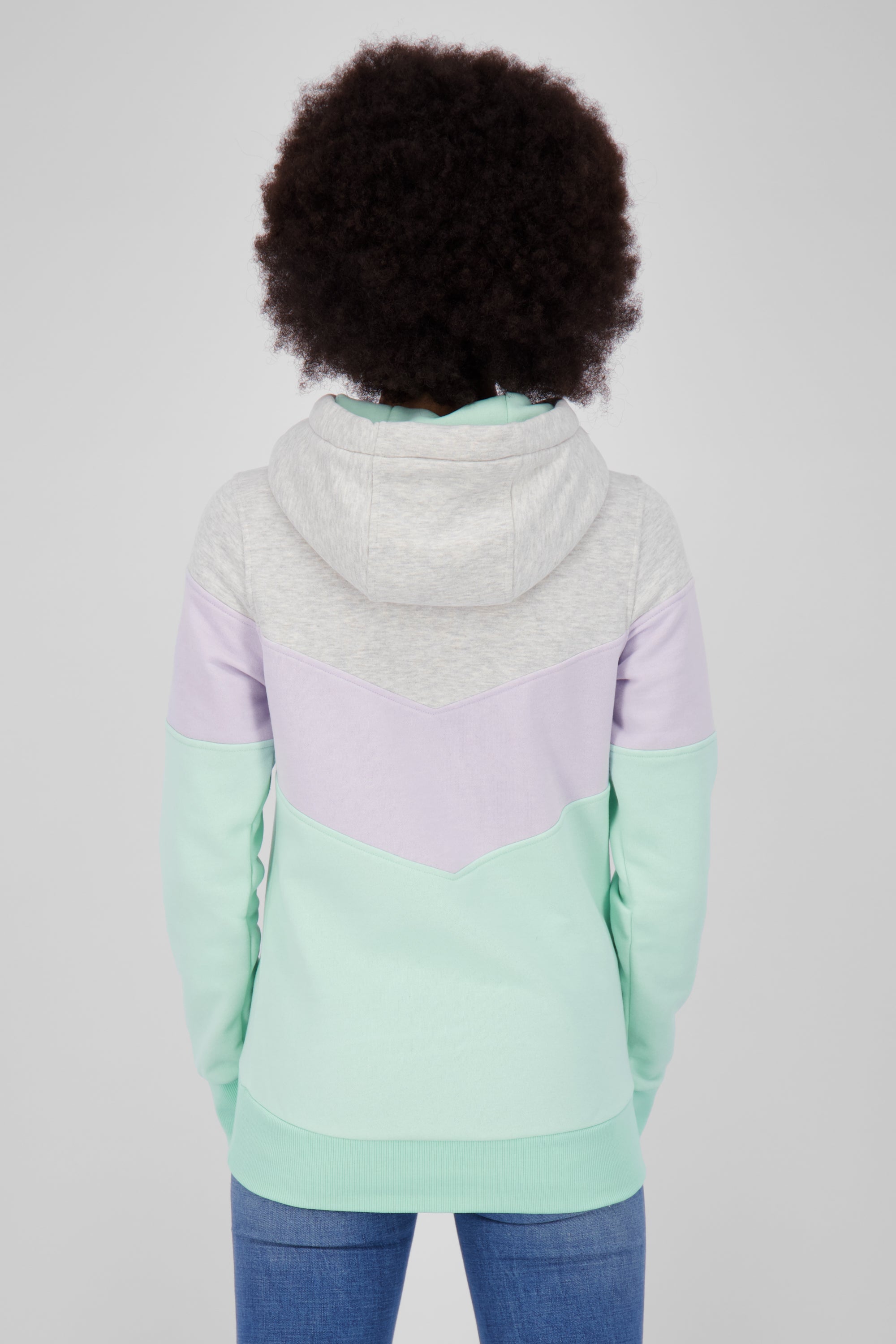 StanaAK A Hoodie Damen mit Colorblock Hellgrün