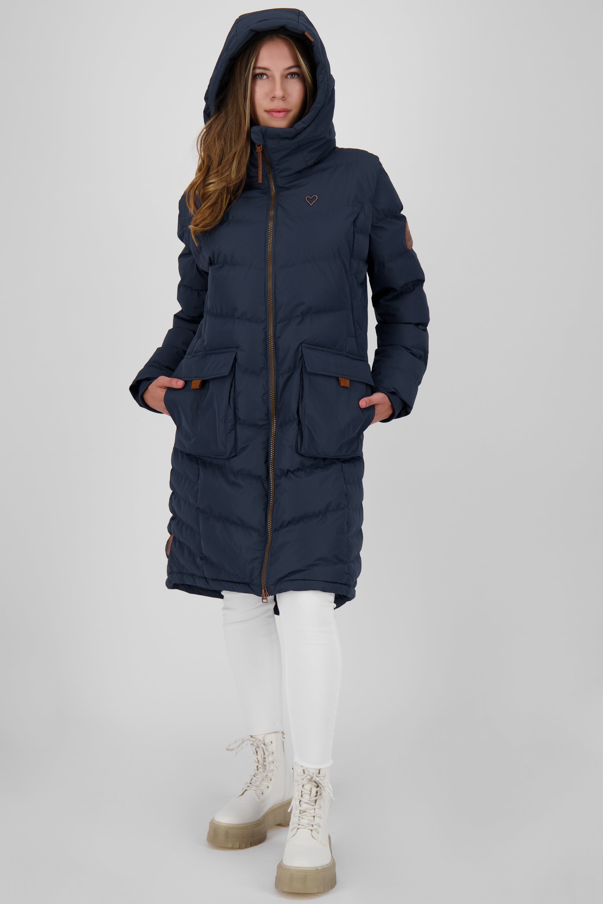 PetraAK A Winterjacke Damen  Dunkelblau