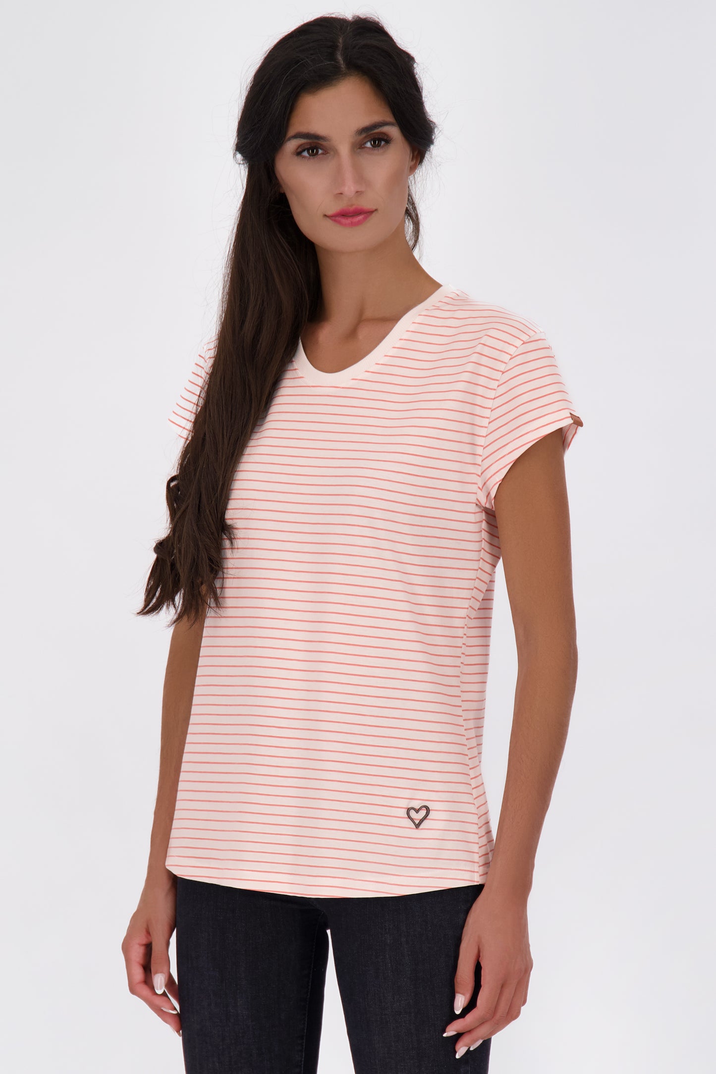MimmyAK Z T-Shirt Damen mit Streifen Orange
