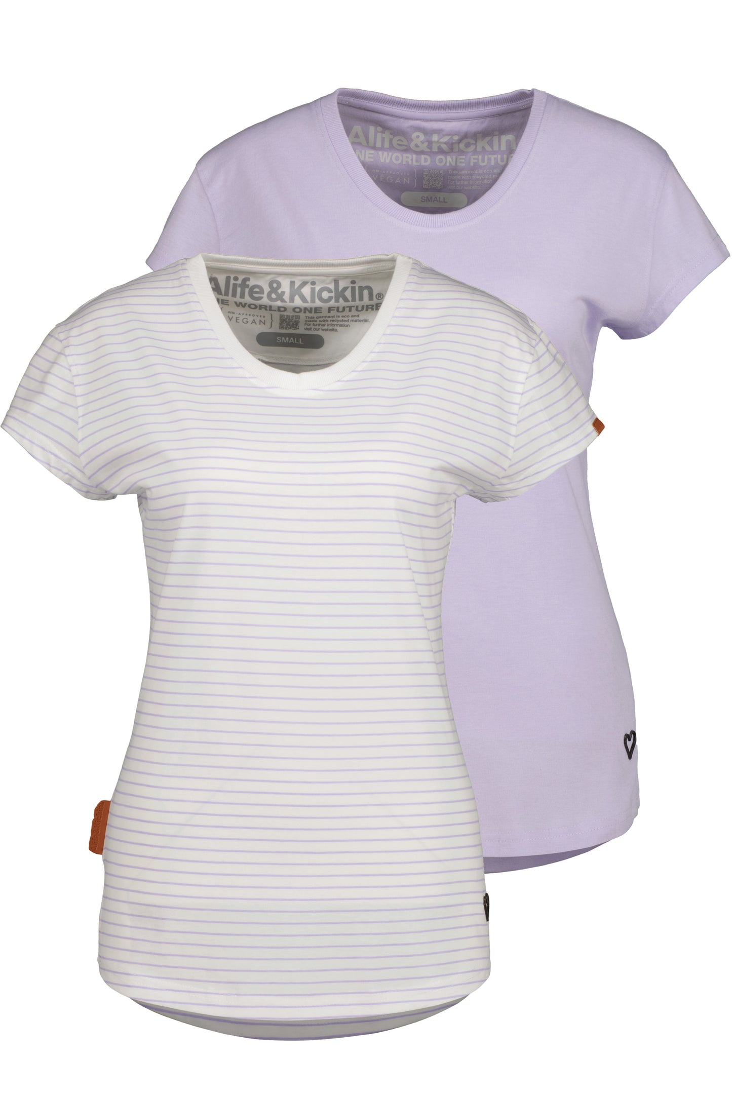MimmyAK Z T-Shirt Damen mit Streifen Violett